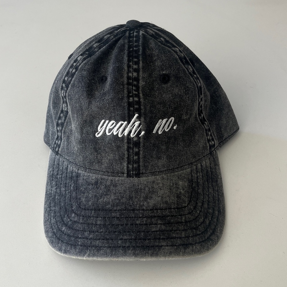 OTTO Black Denim Cap with Embroidered Logo